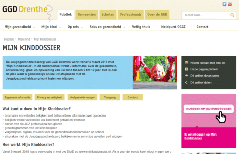 GGD Drenthe launches My Child File, with help from Symbol